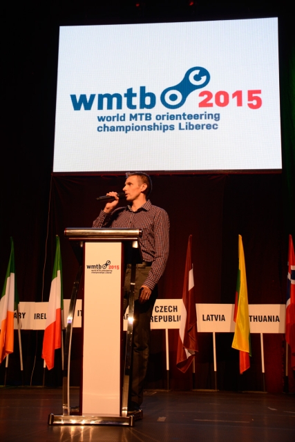 Michal Horáček při slavnostním zahájení mistrovství světa - zdroj: wmtboc2015.cz